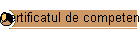 Certificatul de competenţe profesionale